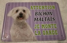 Plaque attention BICHON