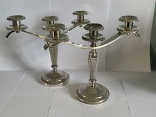 Paire de chandelier SFAM métal argenté