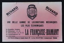 Buvard LA FRANCAISE DIAMANT plaque vélo bike cycle Delattre vélomoteur blotter 3
