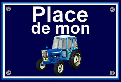 Plaque place mon tracteur - plaque,