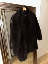 Sprung Freres Paris shearling leather jacket M Brown Mouton Nappa Reversible