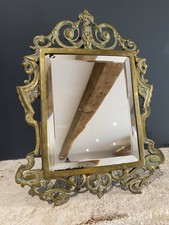 Beveled mirror to lay old bronze frame 19th century