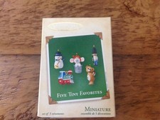 Hallmark Keepsake Ornaments Miniature Mini Five Tiny Favorites 2002 Mouse Train