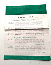 Advertising documents bicycles cycles LETTELIER factory in EU 1955