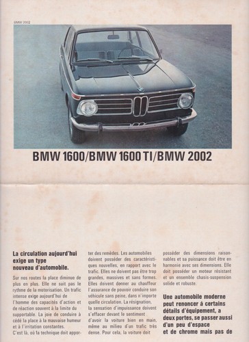 Catalogue brochure bmw 1600 - brochure,