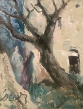 Tableau ancien huile paysage