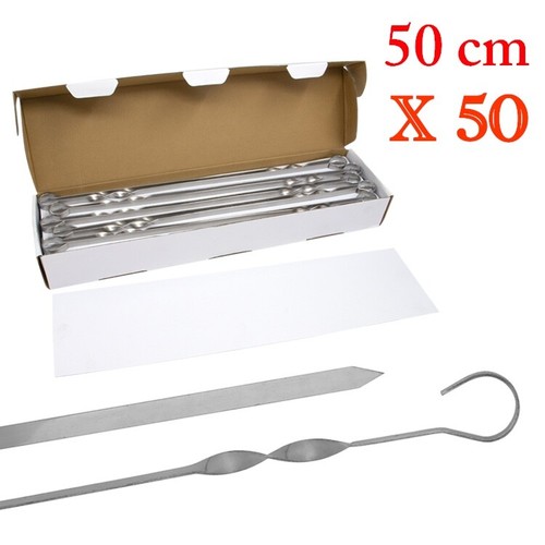 Brochettes viande inox - brochettes,