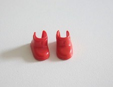 PLAYMOBIL (0519) FEET - Vintage Adult Red Pair of Boots