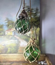 Superb glass balls old fishing nets 1900-1950 including 1 electrified. 