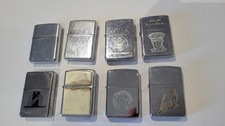 Lot 8 Zippo lighter vintage antique lighter