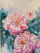 Tableau ORIGINAL Roses Rose Nature Morte Impressionniste Roses Fleurs Flora Art