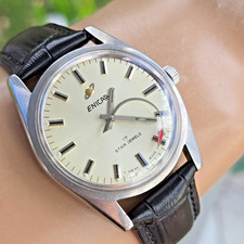 Vintage ENICAR men's manual wind watch AR-160 Rocket second hand swiss 1970s