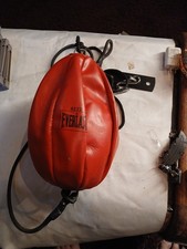 Everlast Boxing USA Double End Cowhide Punching Bag Ball Red Leather Gyro