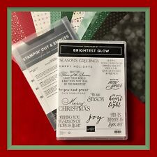 Stampin' Up! BRIGHTEST GLOW Stamps, Dies & 12 pcs. LIGHTS AGLOW DSP.  #379