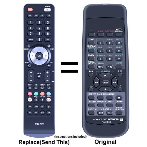 New pww1169 replacement remote - replacement,