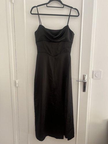 Zara robe longue satin - , drapée