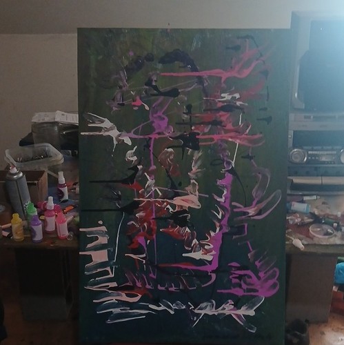 Peinture abstraite sur toile
