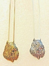 Bouvier des Flandres Cropped Dog Necklace Gold Silver Alloy Box Chain Jewelry