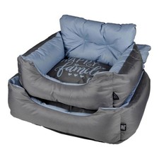 Lot de 2 Paniers pour Chien & Chat "Happy Family" 60cm Bleu