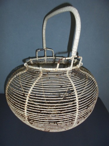 Ancien grand gros panier à - panier,