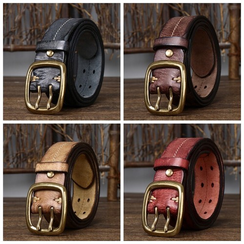 Hommes véritable double - véritable, cuir