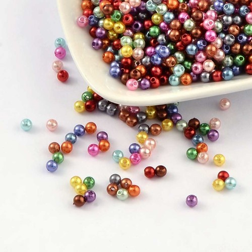 500 perles nacrees multicolore - 500,