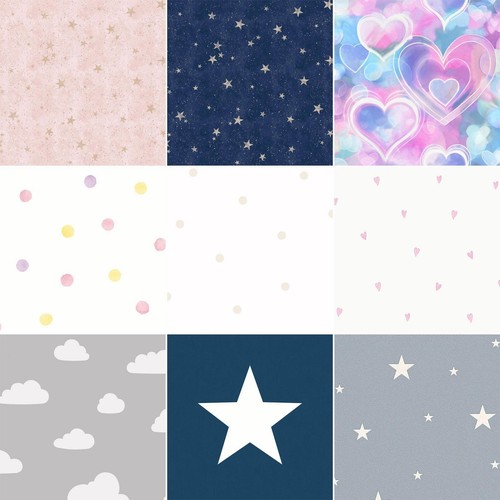 Stars pois cœurs nuages - stars, à