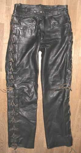Jeans cuir lacets pour - lacets,