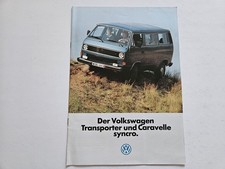 VOLKSWAGEN T3 TRANSPORTER CARAVELLE SYNCRO SALES BROCHURE 1984 1985 GERMAN