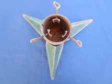 Pied sapin de Noël ancien pliable fer peint vert Trou tronc diamètre cm