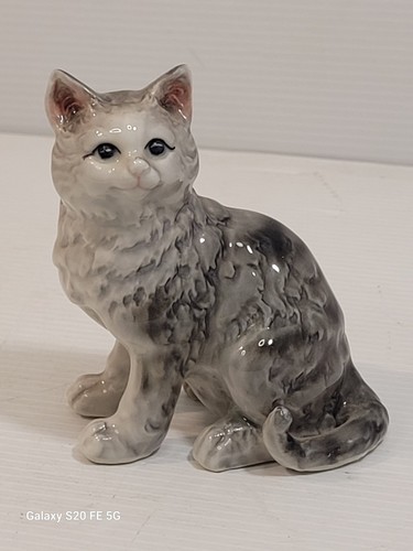 Figurine chat porcelaine - figurine,