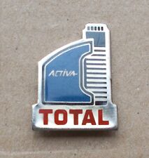 Vintage Badge Pins Oil TOTAL Canister Activa Oil Petroleum Product