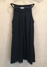 Robe noire sans taille chaînette sur l'encolure T36 Solange (2202184) 