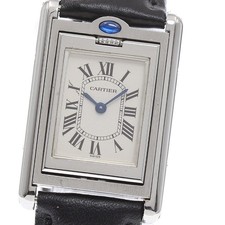 CARTIER Tank Basculante W1011158 Beige Dial Quartz Ladies Watch_878796