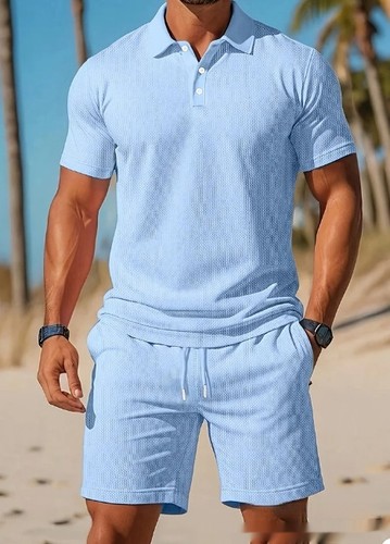 Men casual beach mesh lapel - casual,