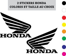 2 Stickers Honda Moto Logo Ailes – Autocollant Vinyle – Taille et Couleur au cho