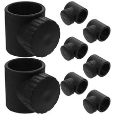  8 Pcs Tringle À Vêtements De Rechange Extrémités Noires Connecteur Cube D'angle