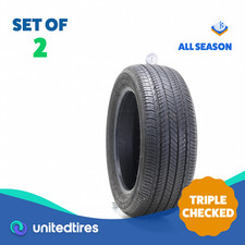 Set of (2) Used 205/55R16 Bridgestone Turanza EL400-02 89H - 7/32