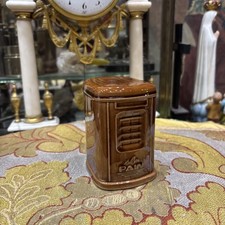 ancien poil a bois en faience publicitaire marque pain alger gallian