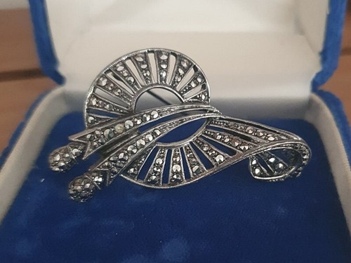 Broche ancienne argent et - ,