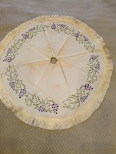 8 ) Pavillon De Ciboire Blanc Brodé/a Restaurer/occasion/MESSE/PRETRE/DENTELLE