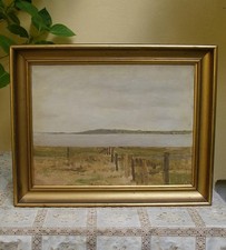 Stillness Over the Fjord. Nordic school painting. Ca 1920.