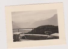 Snapshot Mont Blanc seen from Mont Veyrier 1958 terrace chairs