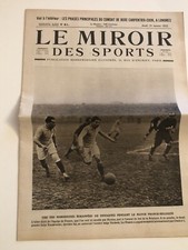 Rare Miroir des Sports n°81 )) FRANCE V BELGIQUE 1922...