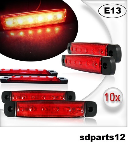 10pcs 24v rouge smd led - 6, feux