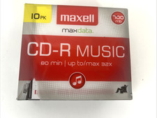 MAXELL 10 Pack CD-R Music 80 Minutes 700 MB 32X Compact Disc DIGITAL