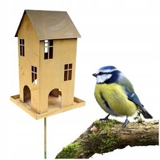 Maison à oiseaux décoration de jardin mangeoire en acier nichoir à oiseaux ro...