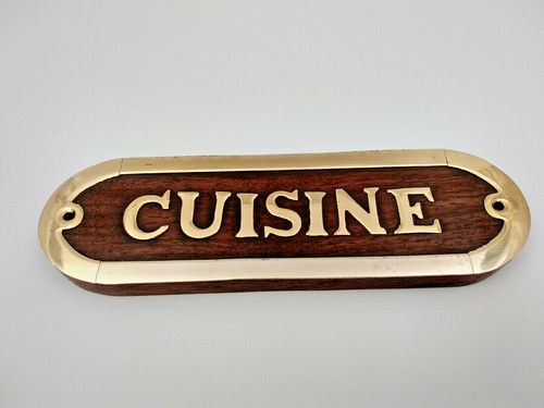 Plaque porte bois laiton - de,