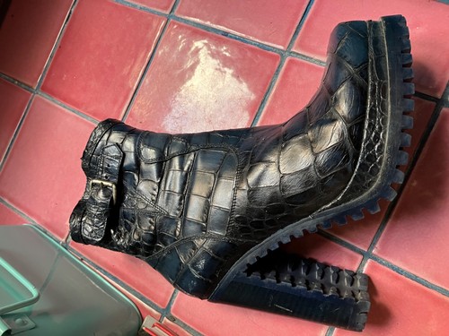 Bottines cuir bleu nuit - , free