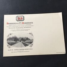 Postcard Pub Bordeaux CHATEAU CALON SÉGUR Saint Estephe Wine Advertising PC